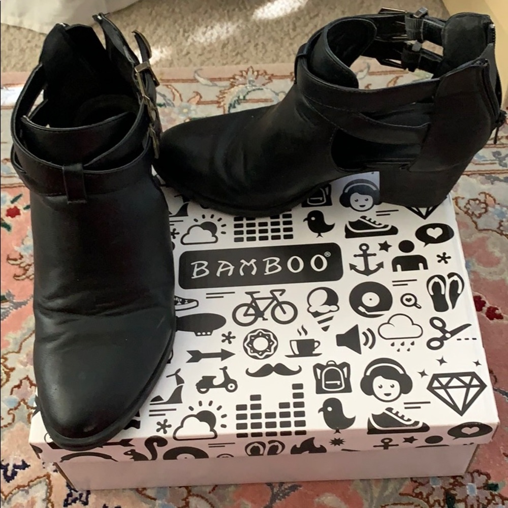 Sale❗️Black Leather Booties